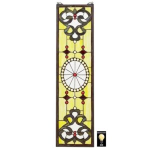 Design Toscano TF391 9 1/2 Inch Belvedere Stained Glass Window