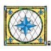 Design Toscano TF5030 28 Inch Compass Rose Stained Glass Window