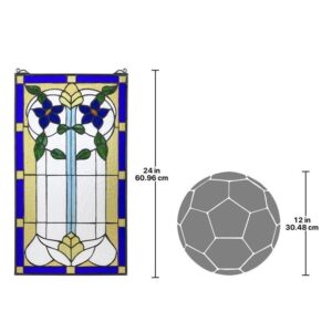 Design Toscano TF806 13 1/2 Inch Primrose Stained Glass Window