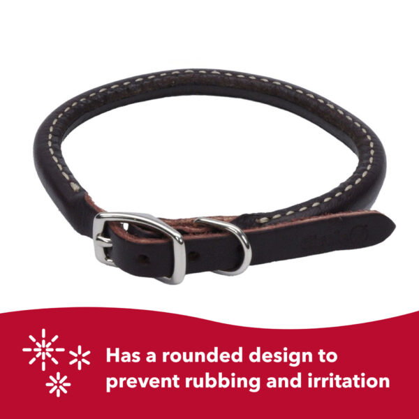 Circle T  Latigo Leather Round Dog Collar