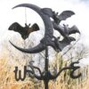 Design Toscano WH60122 12 Inch Crescent Moon and Bats Garden Weathervane