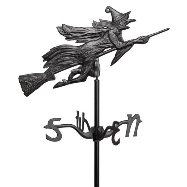 Design Toscano WH856 23 Inch Witch Weathervane Garden Stake